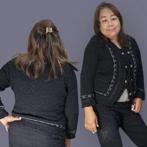 BCBG MAXAZRIA WOMENS SMALL WINTER BUTTON DOWN CARDIGAN SWEATER